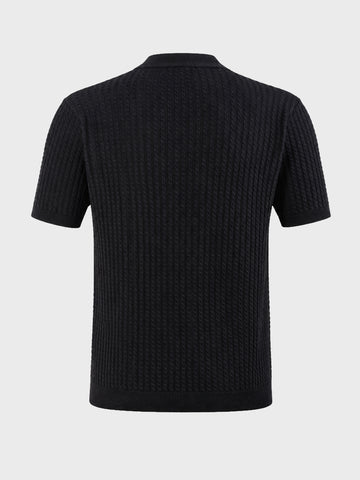Men's Black Slim Fit Solid Casual T-Shirt