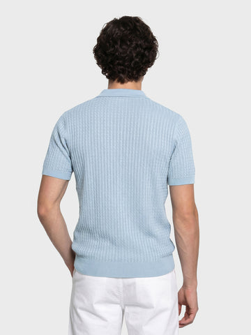 Men's Blue Slim Fit Solid Casual T-Shirt