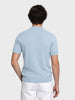 Men's Blue Slim Fit Solid Casual T-Shirt