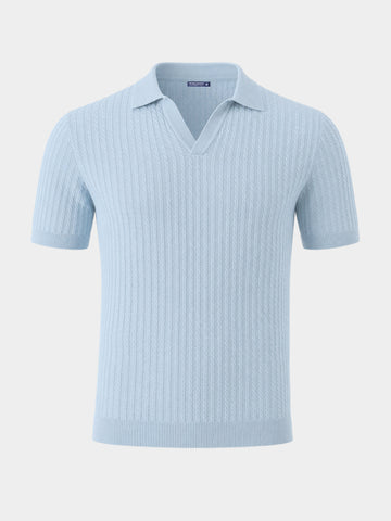 Men's Blue Slim Fit Solid Casual T-Shirt