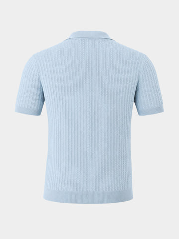 Men's Blue Slim Fit Solid Casual T-Shirt