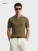 Men's Green Slim Fit Solid Casual Polo T-Shirts