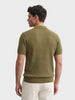 Men's Green Slim Fit Solid Casual Polo T-Shirts