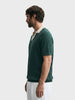 Men's Green Slim Fit Textured Casual Polo T-Shirt