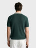 Men's Green Slim Fit Textured Casual Polo T-Shirt
