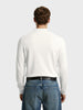 Men's White Slim Fit Graphic Printed Casual Polo T-Shirt