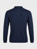 Men's Navy Blue Slim Fit Graphic Printed Casual Polo T-Shirt