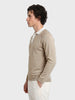 Men's Beige Slim Fit Solid Casual Polo T-Shirt