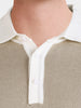 Men's Beige Slim Fit Solid Casual Polo T-Shirt