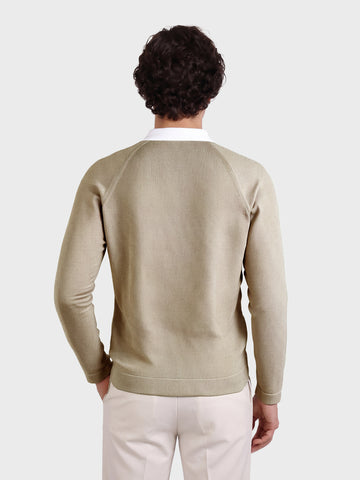 Men's Beige Slim Fit Solid Casual Polo T-Shirt