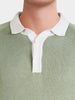 Men's Green Slim Fit Solid Casual Polos T-Shirt