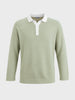 Men's Green Slim Fit Solid Casual Polos T-Shirt