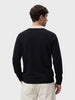 Men's Black Slim Fit Solid Flat Knit Polos T-Shirt