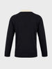 Men's Black Slim Fit Solid Flat Knit Polos T-Shirt