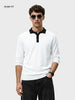 Men's White Slim Fit Solid Casual Polos T-Shirt