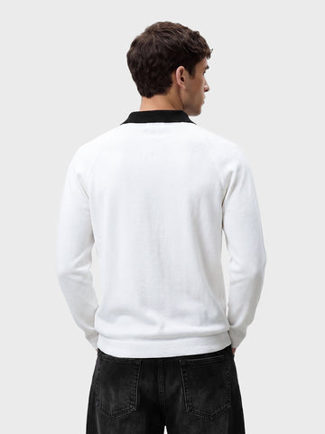 Men's White Slim Fit Solid Casual Polos T-Shirt