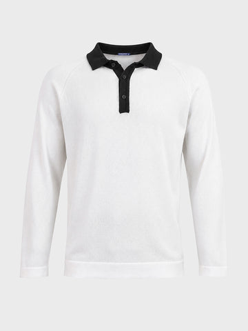 Men's White Slim Fit Solid Casual Polos T-Shirt