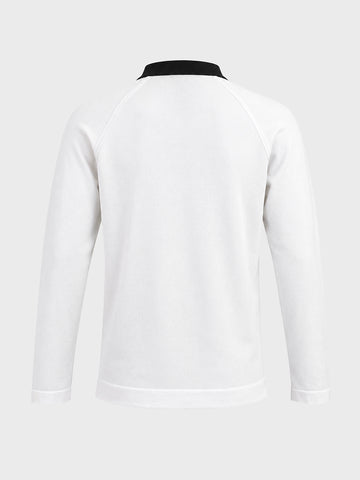 Men's White Slim Fit Solid Casual Polos T-Shirt