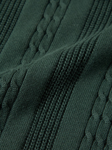 Men's Green Slim Fit Textured Flat Knit T-Shirt