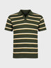 Men's Green Slim Fit Striped Flat Knit T-Shirt