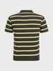 Men's Green Slim Fit Striped Flat Knit T-Shirt
