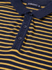 Men's Blue Oversized Fit Striped Flat Knit T-Shirt