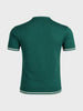 Men's Teal Slim Fit Solid Flat Knit Polo T-Shirt