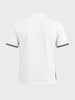 Men's Cream Slim Fit Striped Casual Polo T-Shirt