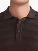 Men's Brown Slim Fit Solid Casual Polos T-Shirt