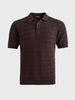 Men's Brown Slim Fit Solid Casual Polos T-Shirt