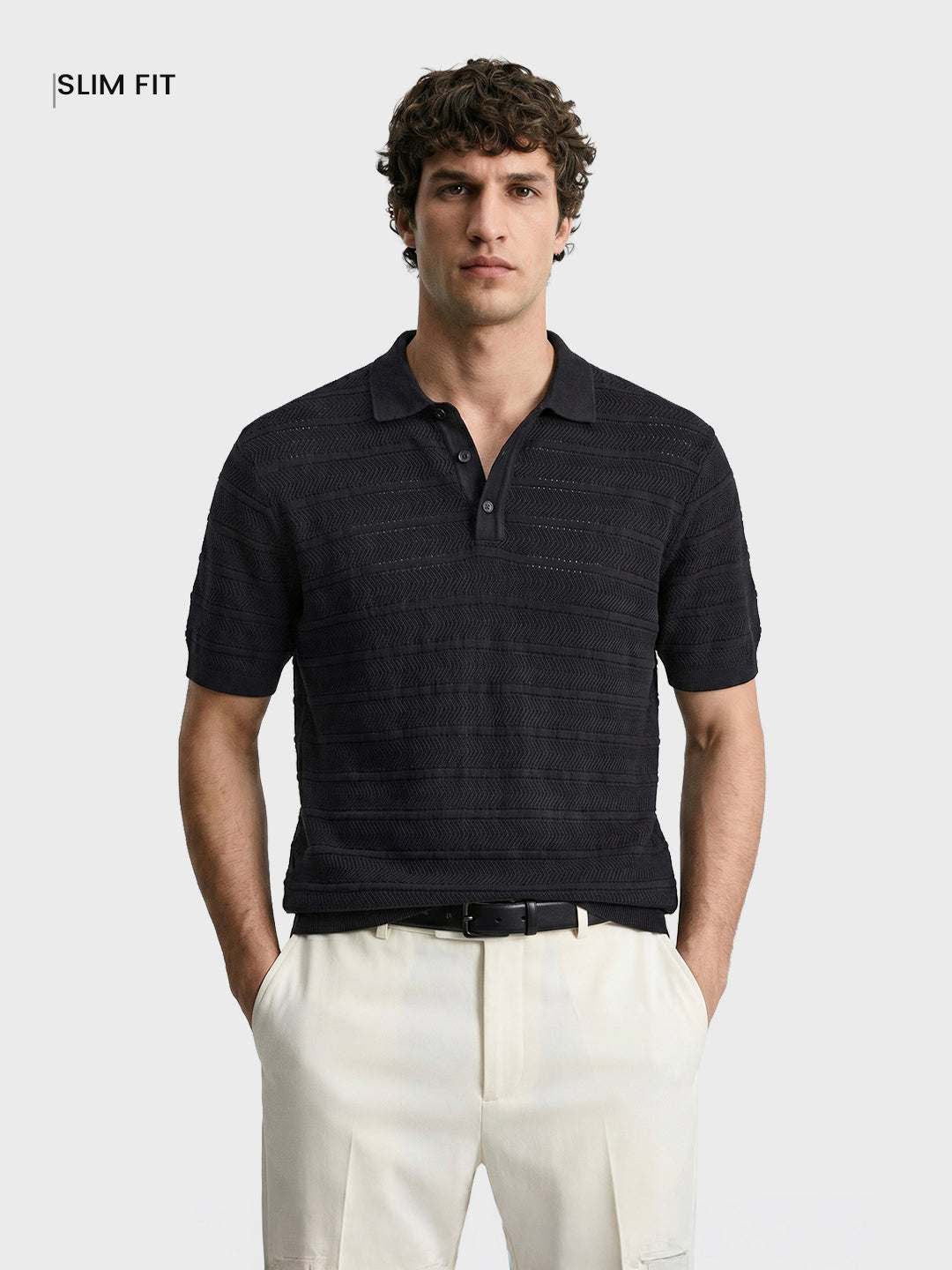 Men's Black Slim Fit Solid Casual T-Shirt