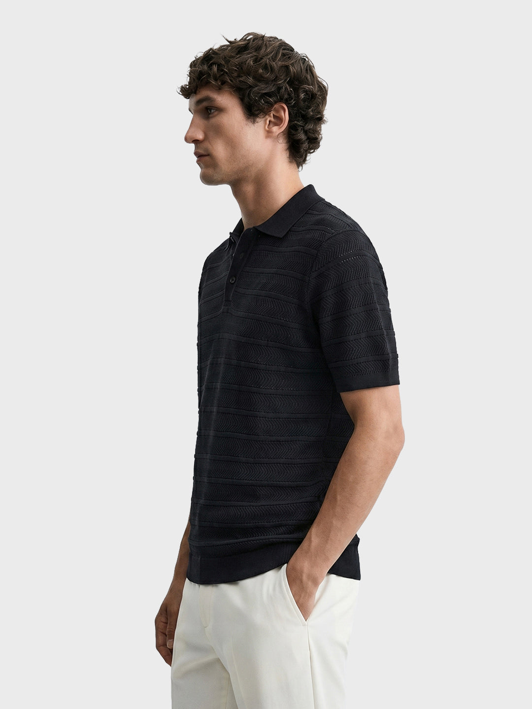 Men's Black Slim Fit Solid Casual T-Shirt