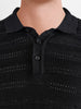 Men's Black Slim Fit Solid Casual T-Shirt