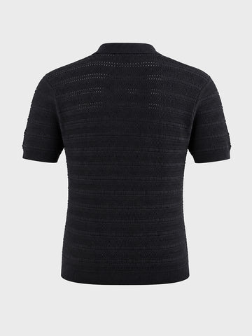 Men's Black Slim Fit Solid Casual T-Shirt