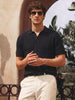 Men's Black Slim Fit Solid Casual T-Shirt