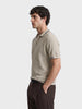 Men's Beige Slim Fit Solid Casual Polo T-Shirt
