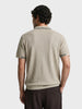 Men's Beige Slim Fit Solid Casual Polo T-Shirt