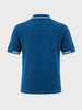 Men's Blue Slim Fit Solid Casual Polo T-Shirt