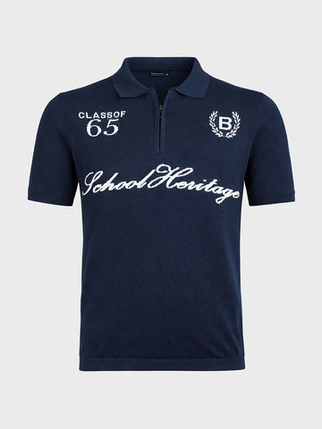 Men's Navy Blue Slim Fit Solid Casual Polo T-Shirt