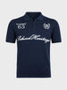 Men's Navy Blue Slim Fit Solid Casual Polo T-Shirt
