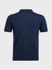 Men's Navy Blue Slim Fit Solid Casual Polo T-Shirt