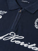 Men's Navy Blue Slim Fit Solid Casual Polo T-Shirt