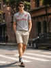 Men's Grey Slim Fit Solid Casual Polo T-Shirt