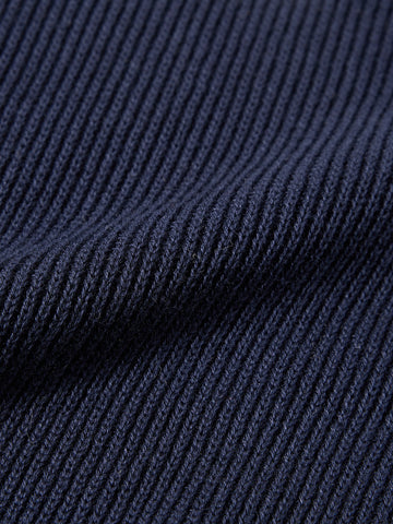 Men's White Slim Fit Striped Flat Knit T-Shirt