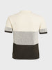 Men's Olive Slim Fit Striped Flat Knit T-Shirt