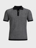 Men's Black Slim Fit Striped Casual T-Shirt