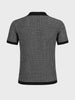 Men's Black Slim Fit Striped Casual T-Shirt