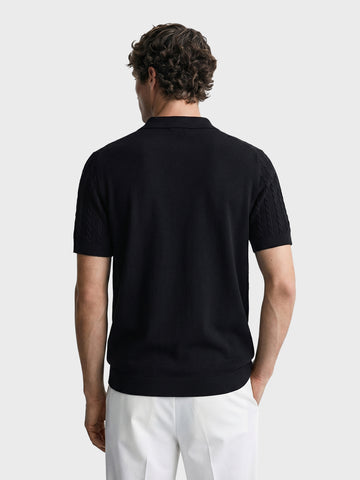 Men's Black Slim Fit Solid Casual T-Shirt