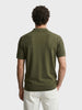 Men's Green Slim Fit Textured Casual T-Shirt