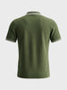 Men's Green Slim Fit Solid Casual Polo T-Shirt